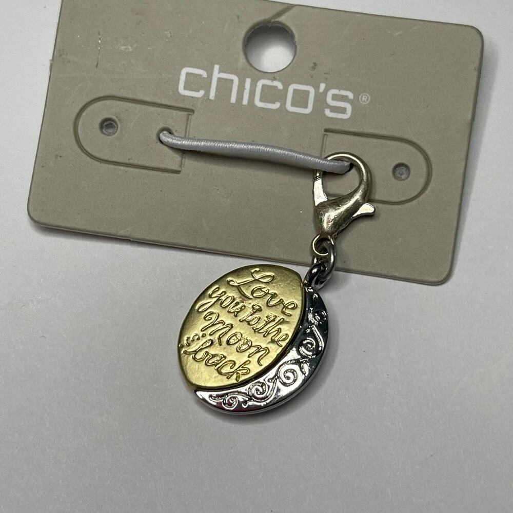 Chico's charm gold and silver tone mixed metals unworn costume jewelry